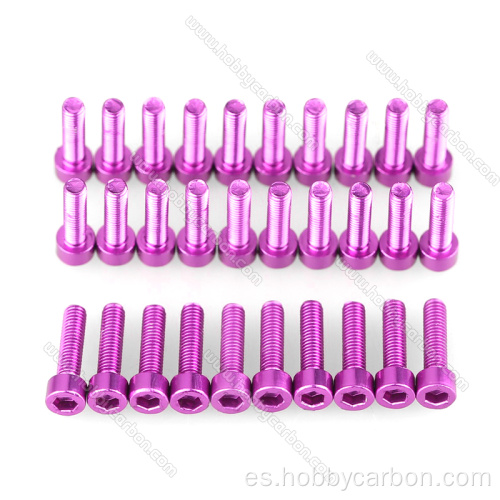 Tornillos de casquillo de aluminio M3x25mm 7075 para FPV